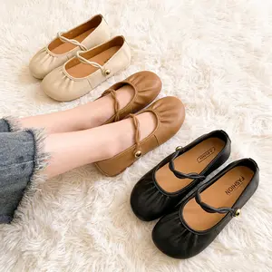 Mary Jane Balet Shoes Wanita Anti Slip Sepatu Mary Jane Wanita Kekinian 2026 Sepatu Flat Empuk Untuk Wanita Kantor