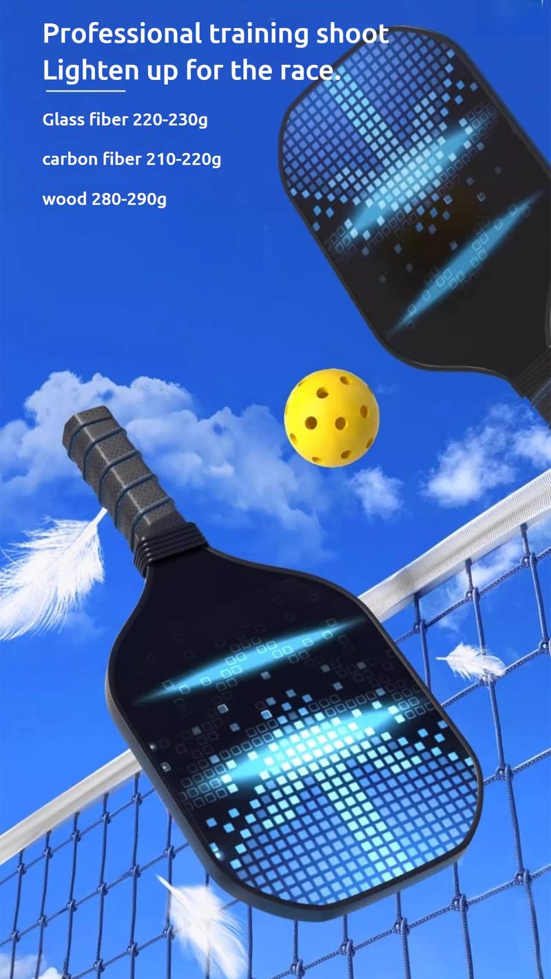 Product Introduction of Vợt Pickleball, Tay Cầm Có Gân Bền, Đơn, Tay Cầm Đệm Công Thái Học, Nhẹ, Thiết Bị Tập Luyện Pickleball, Làm Bằng Gỗ Dẻ Gai, Bao Gồm Vợt 16