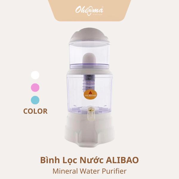  Bình Lọc Nước Uống Alibao Mineral Water Purifier 15 Lit  20 Lit Nấm Sứ Ceramic và Lõi Lọc 5 Tầng | Ohiama 