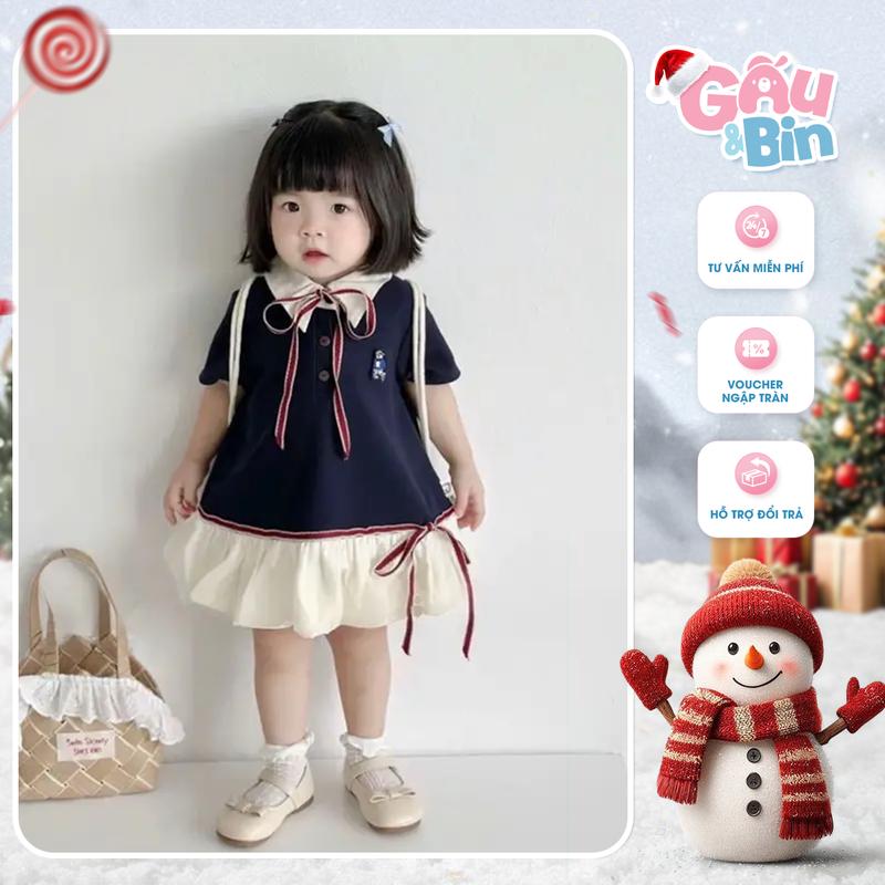 Váy Polo Phối Chân Bèo Siêu Xinh Cho Mẹ & Bé – Thiết Kế Năng Động Mặc Đi Học Đi Chơi Đều Dễ Thươn