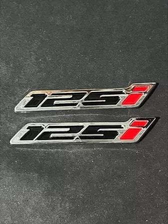 Logo Paket Emblem Click Clik Chrome Silver Bahan ABS Tebal Bagus Satu Set Bisa satuan 7