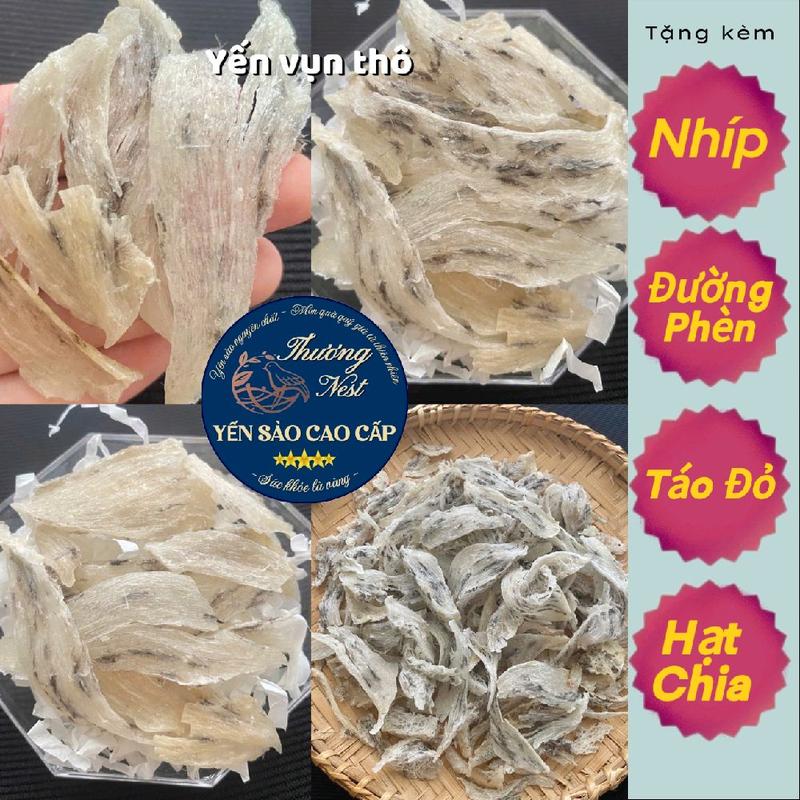 Thương Nest Yến Vụn Thô 50g Tổ Bể Size Vừa Tặng Kèm Nhíp Đường Phèn Táo Đỏ Hạt Chia Hỗ Trợ Sức Khỏe Tim Mạch