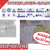 Gambar Stiker segel Garansi fullcolour dg cutting (bahan pecah telur) dari Samurai Printing Spesialis Stiker Segel Garansi Bahan Pecah Telur Kab. Tegal 2 Tokopedia