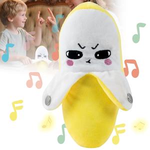 ボディインデューション音楽おもちゃ、幼児用バナナ型ぬいぐるみクリエイティブミュージカルドール、親子で楽しむ楽しいギフト