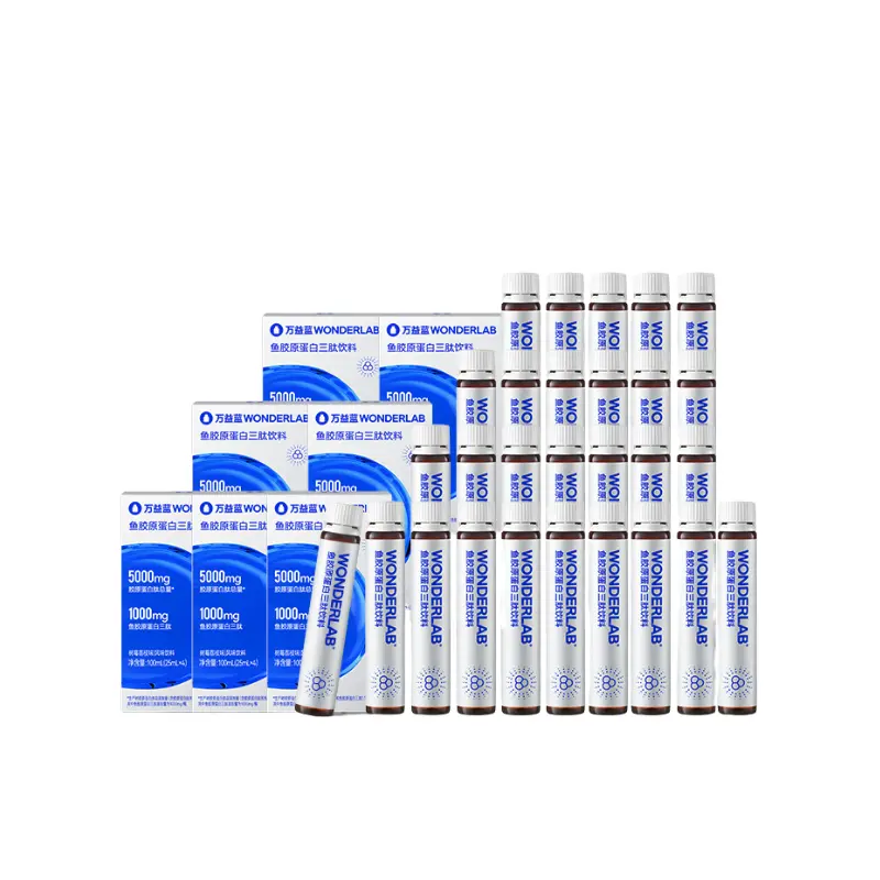 Nước Uống Dạng Lỏng Đường Uống Bằng Collagen Tripeptide Cá, WonderLab, 4 Chai Mỗi Hộp 0