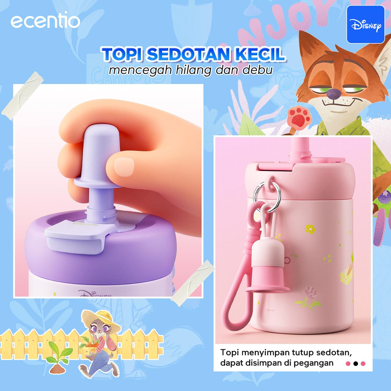 Zootopia ecentio tumbler stainless Disney Co-brand 750ml/ 500ml tahan panas dingin 24 jam botol minum lucu aesthetic portable