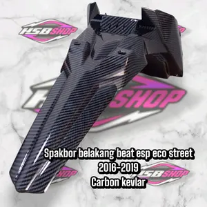 spakbor belakang carbon celup wtp motif kevlar twill beat esp eco street 2016 2017 2018 2019 Motorcycle