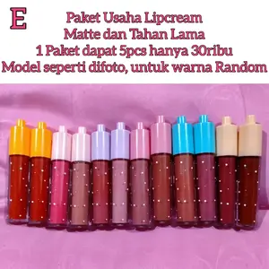 Paket 5 pcs Lipcream Matte dan Tahan Lama Murah