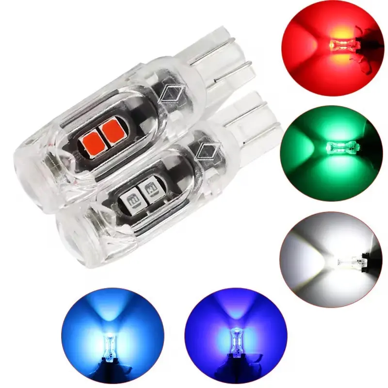 2 PCS FLASH Lampu Sein Senja Model Flash Kedip 5 LED T10 Untuk Motor Mobil Motorcycle