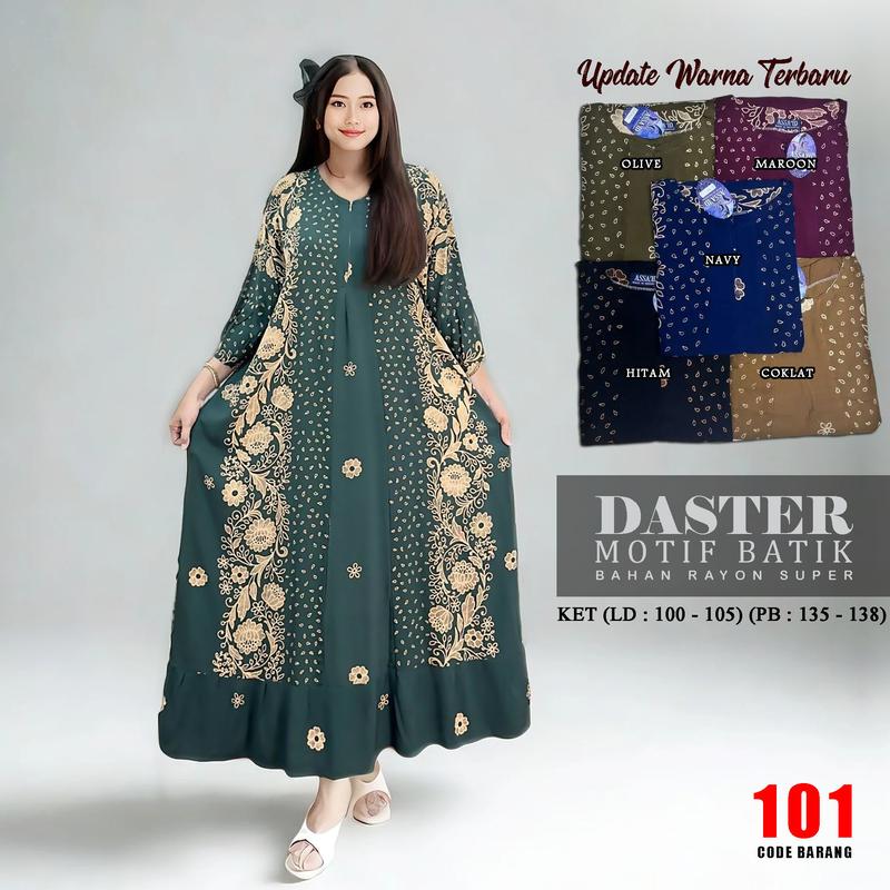 Daster Batik model gamis, midi, lengan pendek 2