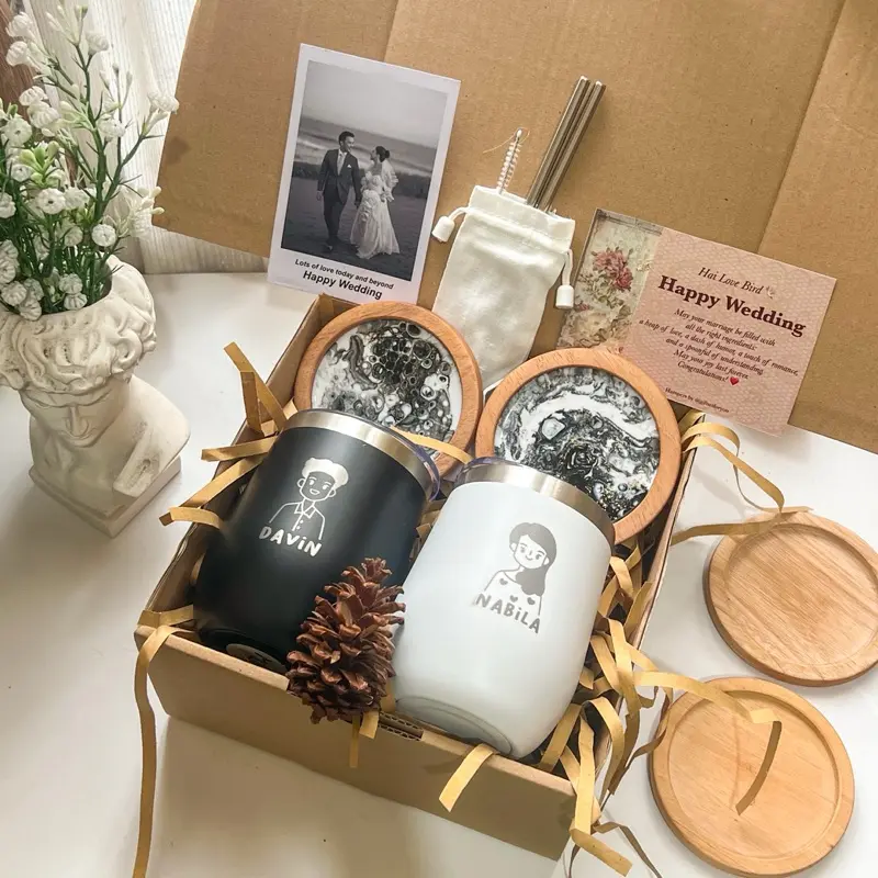 GIFTSETFORYOU HAMPERS COUPLE HADIAH PERNIKAHAN/ HAMPERS TUMBLER COUPLE CUSTOM / WEDDING GIFT/ HAMPERS UNIK CUSTOM