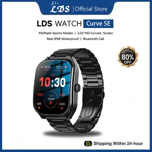 Curve Screen LDS SmartWatch | Asisten Suara AI | |2.01-inch Curved Screen | Bluetooth Call | Custom Wallpaper | Health Monitoring | IP68 Waterproof | Sport Mode jam tangan smartwatch pria