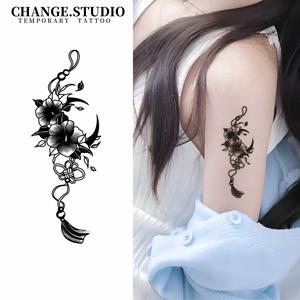 Hình Xăm Tạm Thời, Thiết Kế Hình Xăm Hoa Gợi Cảm, Kéo Dài Trong 15 Ngày, Không Thấm Nước, Không Lo Ma Sát, Với Miếng Dán Hình Xăm