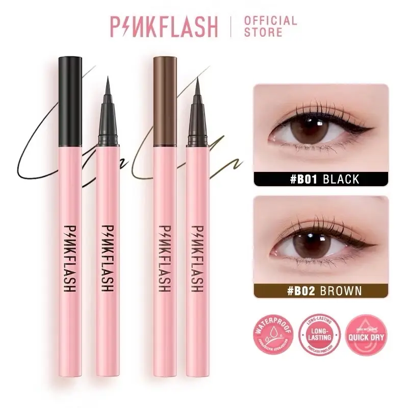 ￼PINKFLASH OhMyLine Waterproof Liquid Eyeliner Tahan Lama Anti Air Long Wear Eyeliner
