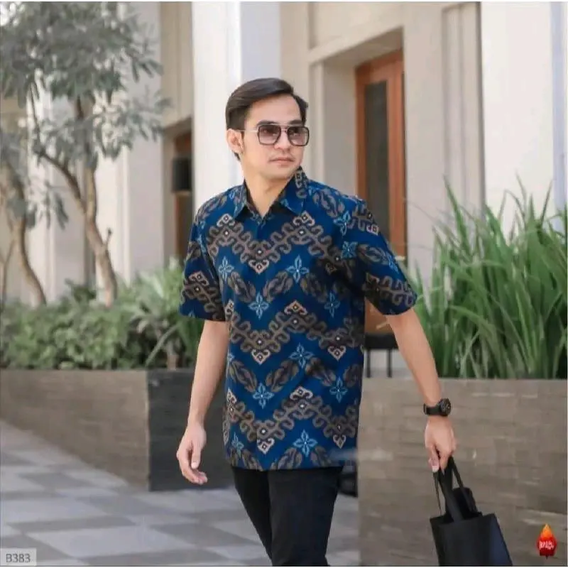 Kemeja batik pria lengan pendek HEM batik pria dewasa 5