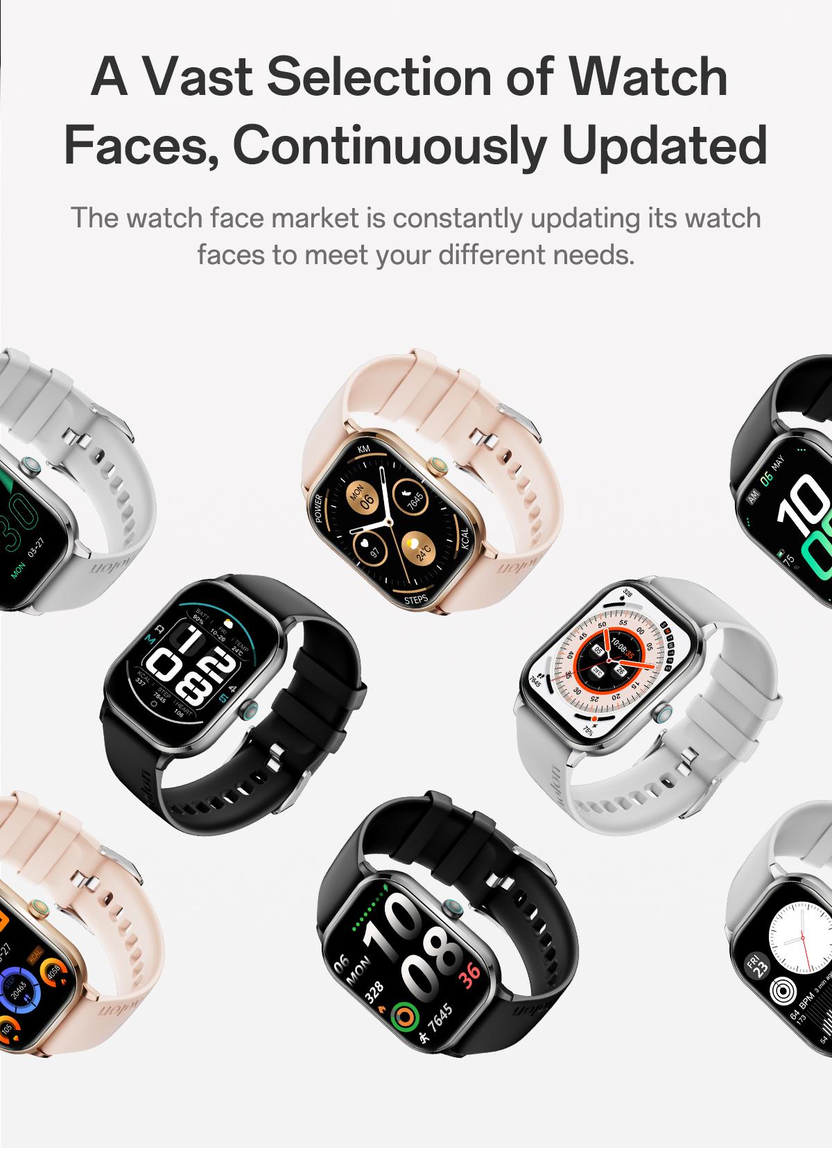 【24H ship】Huafit A2 Official Smartwatch Slim Terbaru | Balas Pesan Singkat Cepat |Monitor Emos| Layar Penuh IPS1.96'' | Super tipis 8.5mm | Tahan Air IP68 | 110+ Mode Olahraga | SpO2 & Detak Jantung 24 Jam |Smartwatch untuk Pria & Wanita Smart Watch Aolon