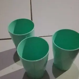 4pcs/set GELAS MINUM 250ML PLASTIK WHEAT STRAW