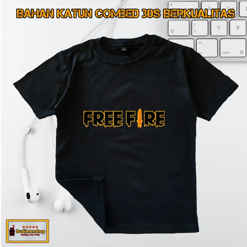Fashion Kaos Anak Game Free Fire Simple Keren Katun Combed 30s Asli 8