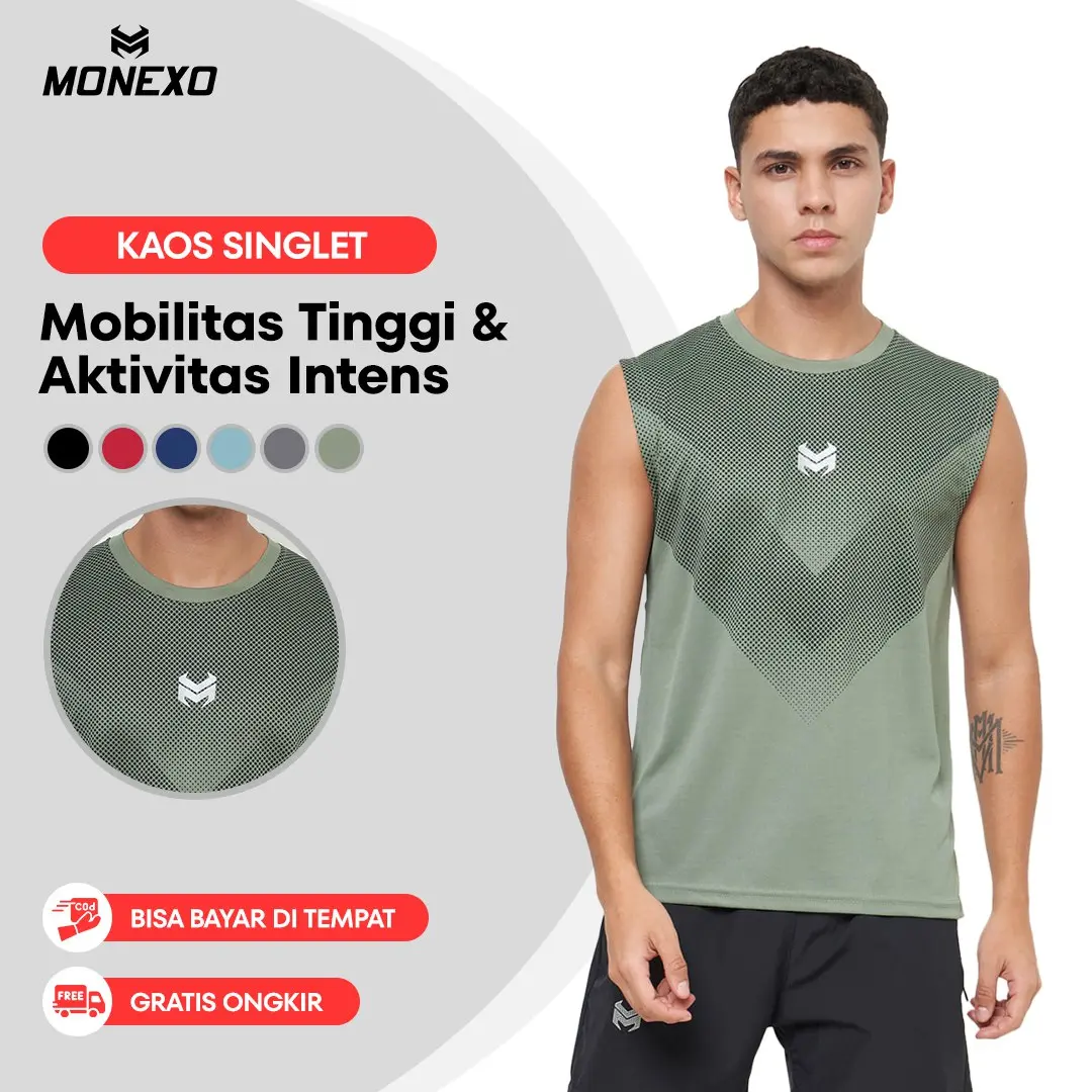Monexo - Cod Singlet Kaos Dalam Pria Singlet Sablon SK06 Oblong Cowok Oblong Cowok Dewasa Distro