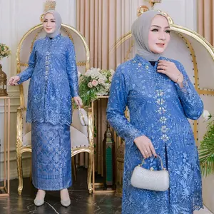 Set Tunik tille Sapto - Kebaya Tunik Payet - Kebaya Songket Bonus hijab