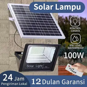 LAMPU TENAGA MATAHARI 100OWATT 1000W Lampu Tembak tenaga surya solar panel 1000 watt GARANSI  solar light solar energy lampu tenaga surya energi matahari lampu emergency
