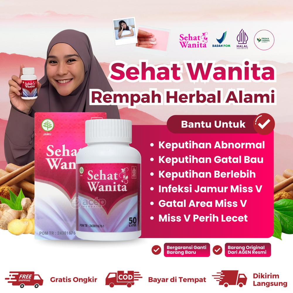 Sehat Wanita Untuk Keputihan Abnormal Gatal Bau Berlebihan Berwarna Menggumpal Bau Tidak Sedap Infeksi Jamur Miss V Gatal Kewanitaan Perih Lecet Isi 50 & 100 Kapsul - 50 Kapsul