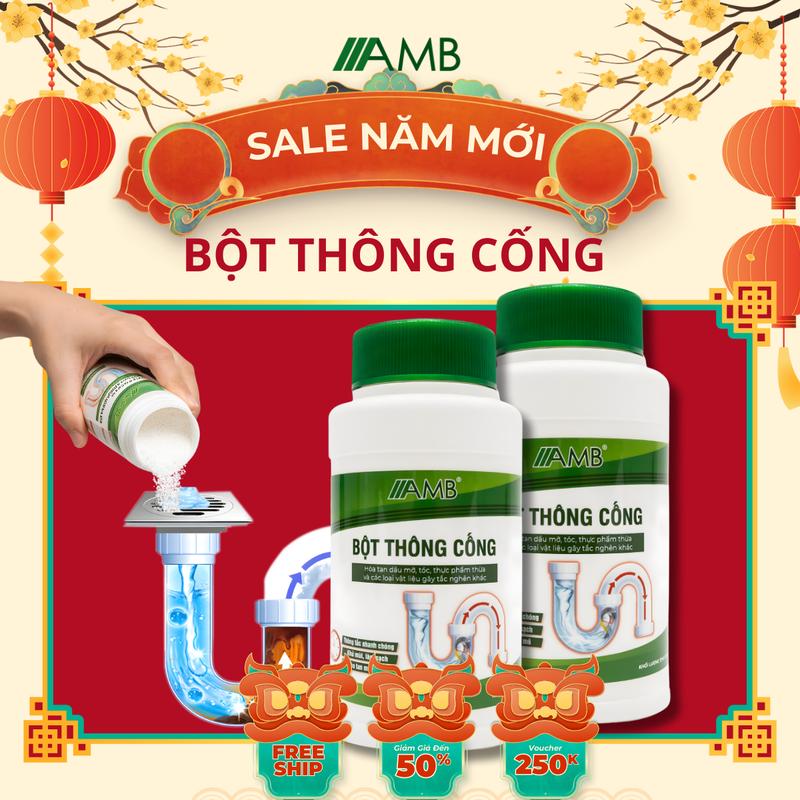  Bột thông cống sinh học AMB Viện Hàn lâm khoa học Việt Nam thông tác cống đường ống bồn rửa bát rửa mặt Làm Sạch bộttiêuhuỷ hầmcầu Household Cleaners đồ vệ sinh nhà cửa vien  xa bột  thống 