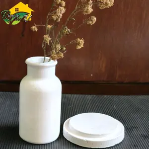 Vas bunga model tabung-vas bunga estetik-pot bunga minimalis-pot semen-vas bunga dekorasi meja-sovenir