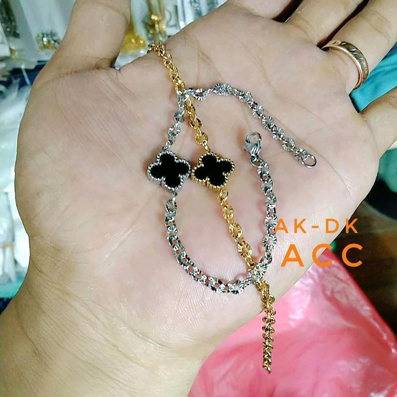 Gelang CLOVER Bolak-balik titanium wanita Bracelets Bangle 2