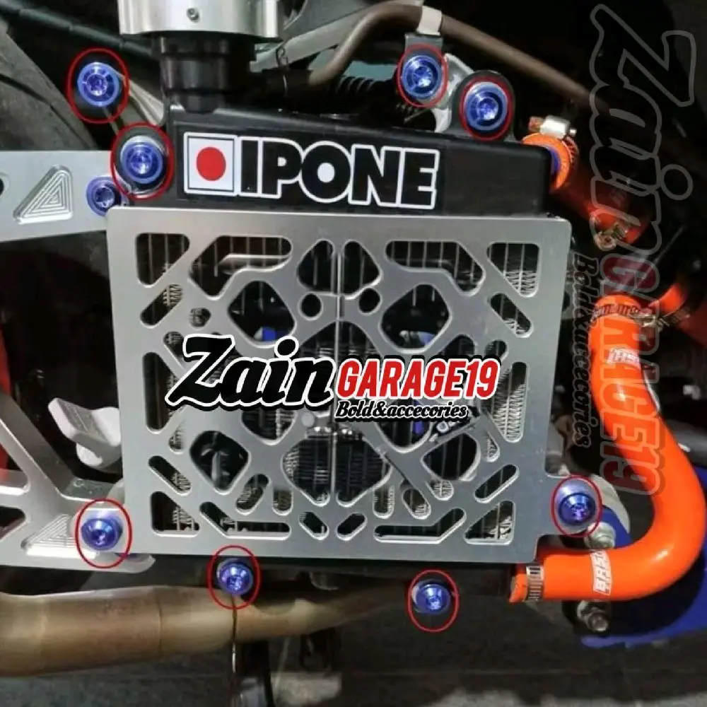 baud titanium set radiator nmax/aerox titanium gr5 (8 biji)