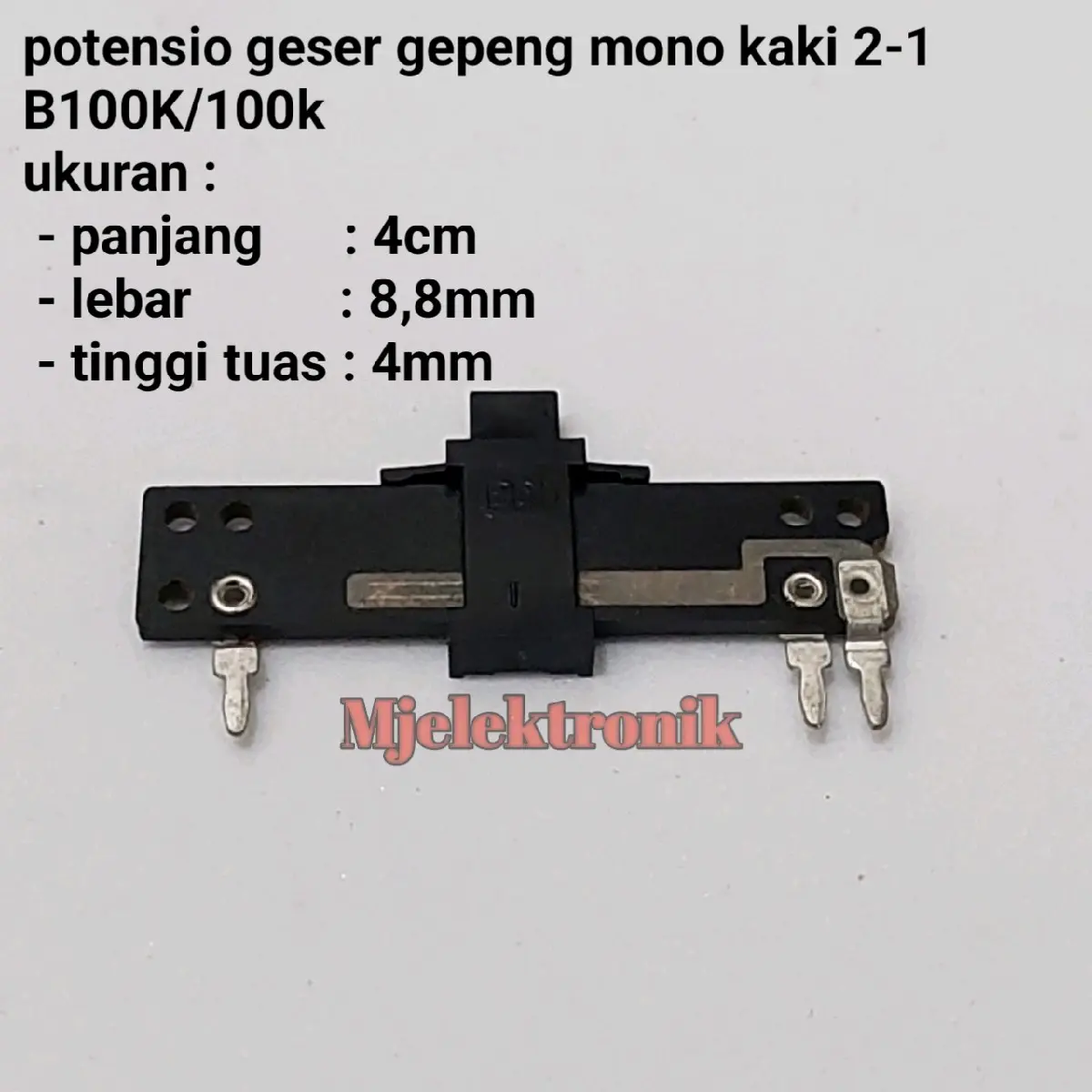 Potensio geser mixer 4cm mono kaki 2-1 100k gepeng