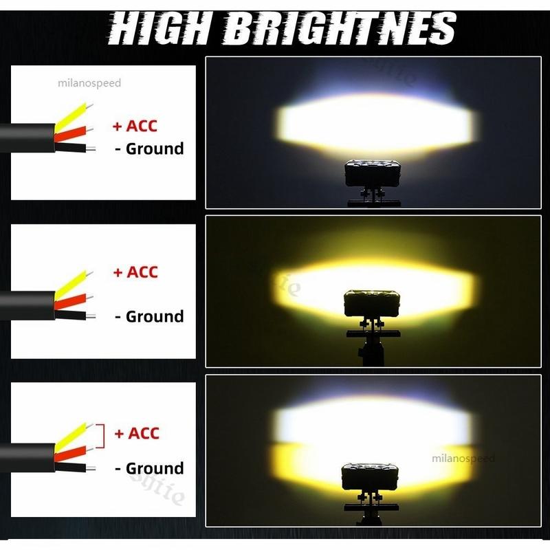 Lampu Tembak Led Foglamp CR7 SQL 3 Mata Laser Gun Putih Kuning 2 Warna Waterproof CR7 Lampu Tembak 3 Mata High Low Lampu Tembak LED Laser/Lampu Sorot Laser Q9 3 Mata 2 Warna/HI LOW 60 WATT LAMPU TEMBAK MOTOR MOBIL/3 Mata SQL/3 Mata Lensa 6
