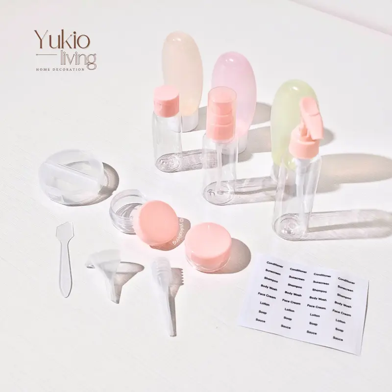 YUKIO Kyoto Travel Bottle - 12in1 Travel Set Botol Sabun Shampoo Lotion Skincare Toiletries Kit 4