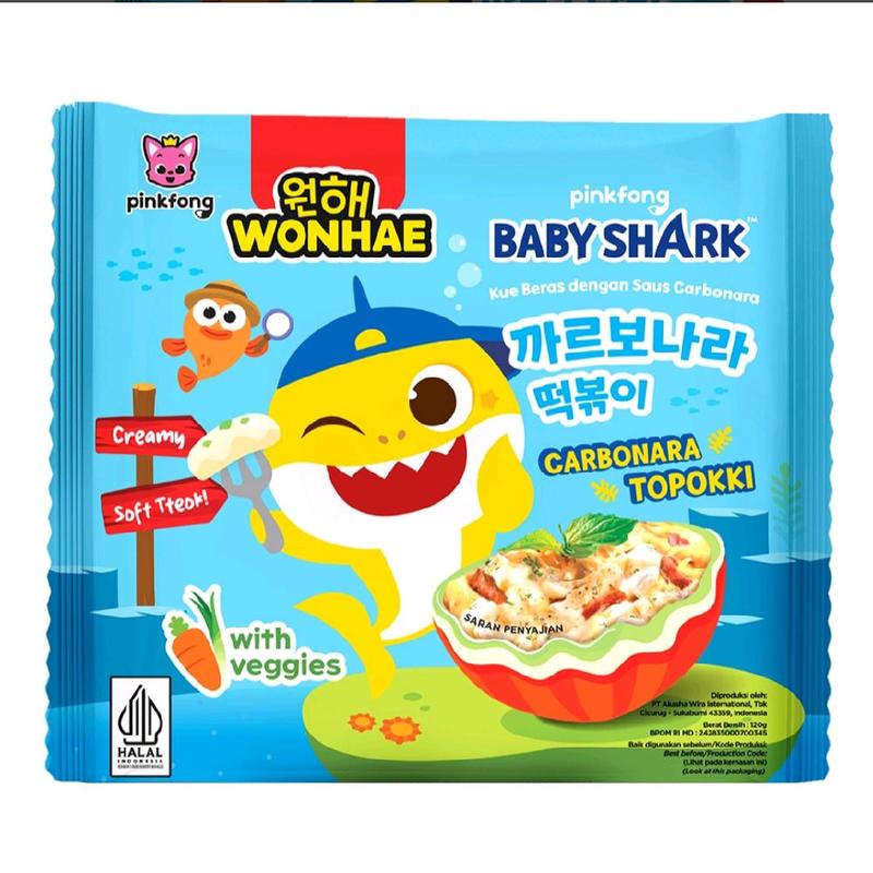 Topokki Babyshark Wonhae Carbonara Toppoki Topokki Kids 80gr - Shop ...