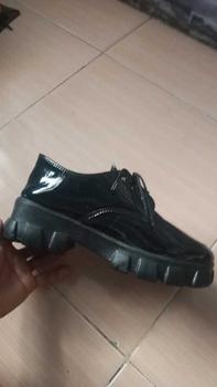 Product Review of Lovely Sepatu Sekolah Docmart Wanita Loafers Hitam Terbaru 2024 Fashion Korean Style Premium Import Quality R-15 Bisa COD Karet Shoes Kerja Hitam Kasual from T** 2