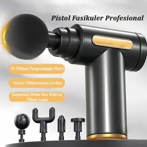 Elektrik Massage Gun 4 IN 1 DEEP TISSUE MUSCLE MASSAGER GUN Terapi Otot/Gym Pembentuk - Tubuh Punggung Pijit Leher Getar