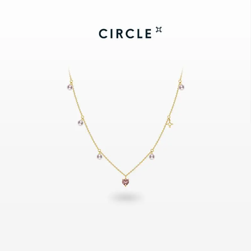 Circle You&Me Akoya Pearl Necklace For Women Routine Party(3.5-4mm)