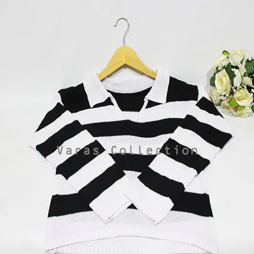 Varas Collection - Favor Sweater Rajut Wanita Murah Korean Style Collarneck - Fit, Baju Knitwear Motif Panjang Atasan Oversize Basic 6