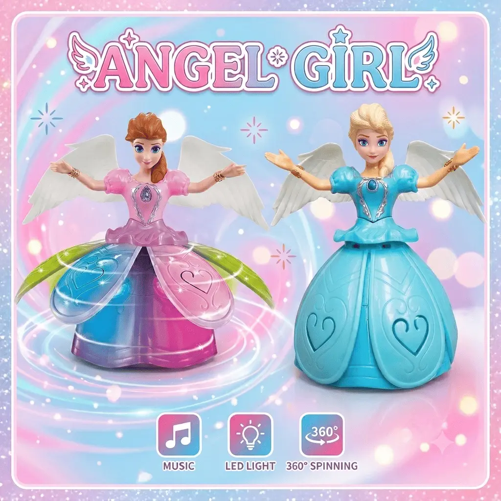 Mainan Anak Perempuan Angel Girl Robot Frozen Menari Light & Music