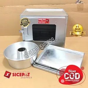 Oven Tangkring Kompor Open Kue 3 Susun + 2 Jenis Loyang Mini Rak Anti Karat Gratis Bima Sakti Hock Tulban Kuker dan Cetakan Kue Kering Kastengel Nastar Lengkap