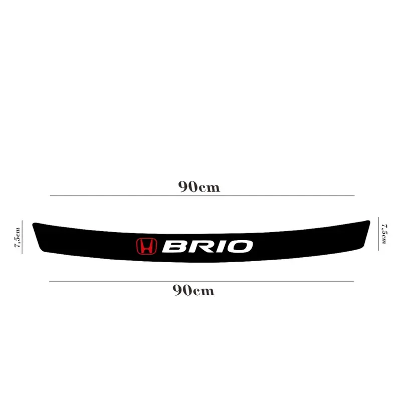 Stiker Door Sill Plate Tulisan Brio Stiker Honda Pelindung Pijakan Lantai Kaki Mobil Bahan Carbon 3D Anti Gores Coklat 1