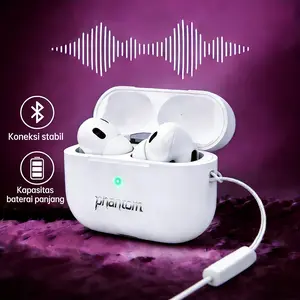 Eikelk Hsz PHANTOM M1 Earphone Bluetooth Nirkabel True Wireless, Anti Air Dalam, Baterai Tahan Lama, TWS, Suara Stereo Bass Kuat, Audio Surround 3D, Peredam Suara Cerdas, Gaming Kompetitif, Mendukung Panggilan, Musik, Olahraga, Earphone Bluetooth Nirkabel