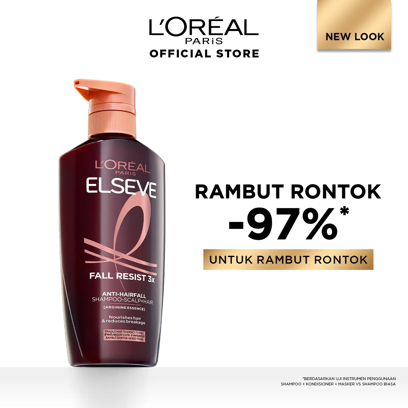 [BANTING HARGA] L'Oreal Paris Fall Resist 3X Anti Hair-Fall - Shampoo, Conditioner