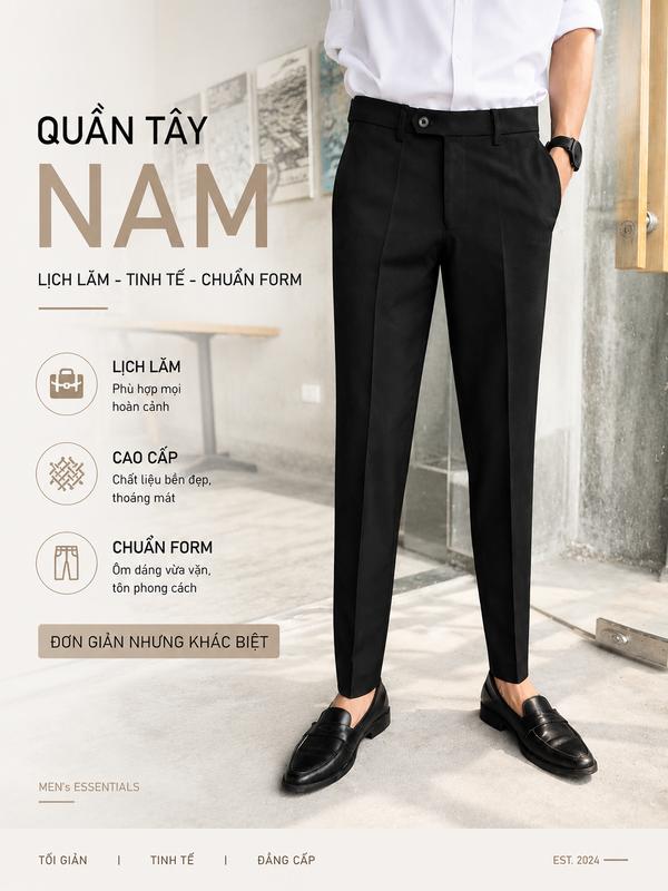 Quần Tây Công Sở Thanh Lịch, Trẻ Trung , Cá Tính , Dáng Ôm Mỏng Nhẹ , Không…