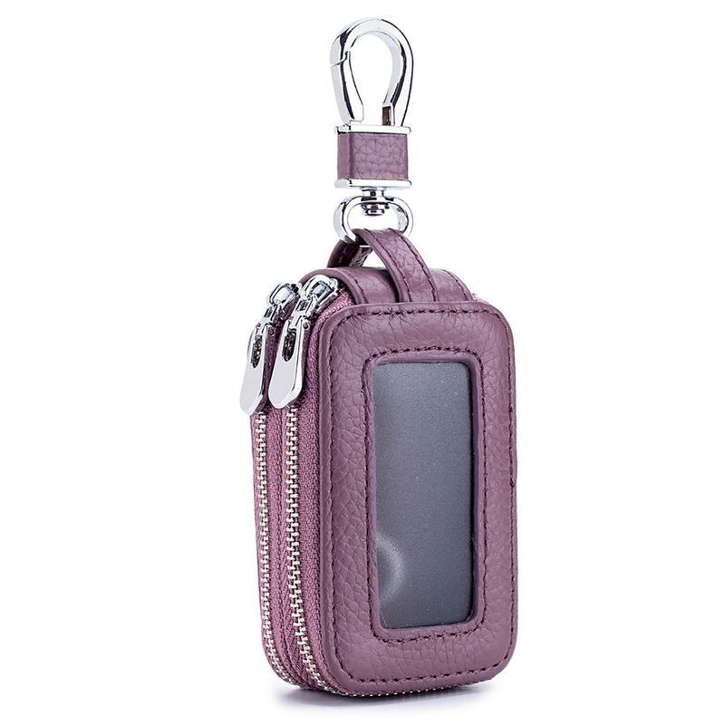 Product Introduction of Vỏ Chìa Khóa Ô Tô Hai Lớp Đa Chức Năng, Thật, Có Khóa Kéo, Vỏ Chìa Khóa Unisex, Vỏ Chìa Khóa Cửa Sổ Gương Trong Suốt Móc Khoá 23
