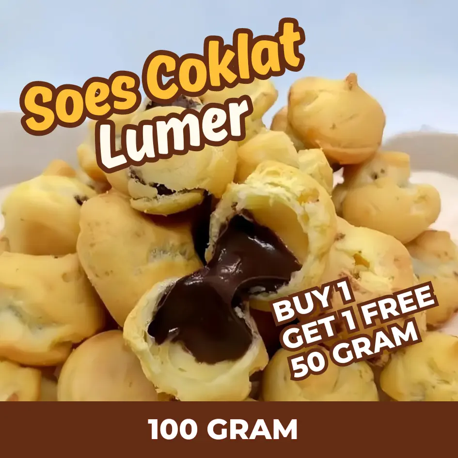 100gr Sus Soes Coklat Lumer Cemilan Kue Kering Coklat Shine Mate