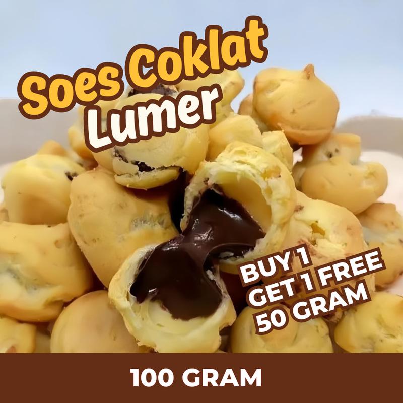 100gr Sus Soes Coklat Lumer Cemilan Kue Kering Coklat Shine Mate 0