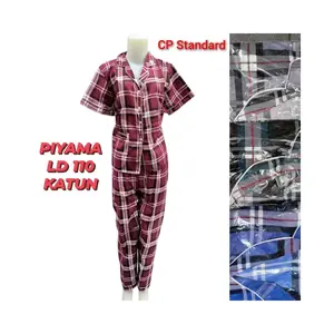 PAKET HEMAT ISI 3 PCS PIYAMA LD 105 BAHAN KATUN NYAMAN DAN ADEM BUSUI DIKIRIM RANDOM Setelan Wanita Dewasa CP Standard Motif & Warna RANDOM
