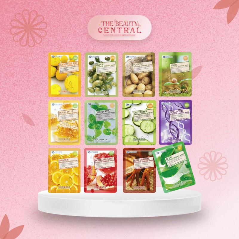GIAO NGẪU NHIÊN MÀU 10 MIẾNG Mặt Nạ Giấy 3D Foodaholic Super Food Skin Care