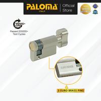 Gambar PALOMA Cylinder Kunci Pintu Silinder Kamuflase Half Cylinder Knob Door HC-KC Brass Kuningan Gold Emas Grey Abu Antique Antik Black Hitam Gunmetal Gun Metal CLP 2503 2504 2505 2506 2507 2533 2534 2535 2536 2537 - Satin Nickel, 35mm + 10mm dari PALOMA Official Kota Administrasi Jakarta Timur 3 Tokopedia